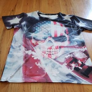 Mens funky T shirt skeleton size Large RXBC2011